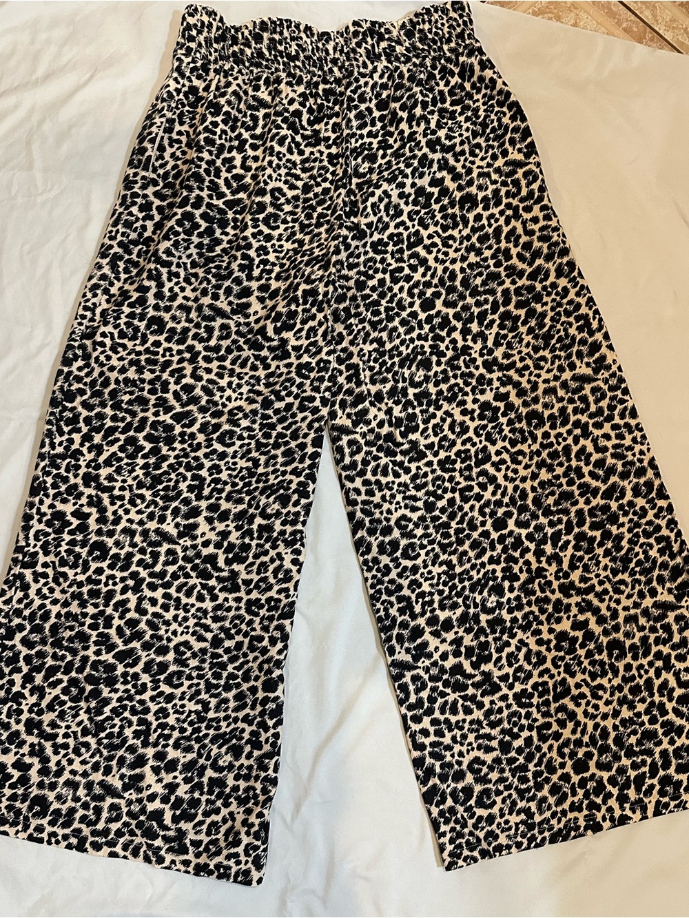 Anthropologie Leopard Print Wide Leg Pull-On Lounge Casual Women’s - Picture 11 of 11